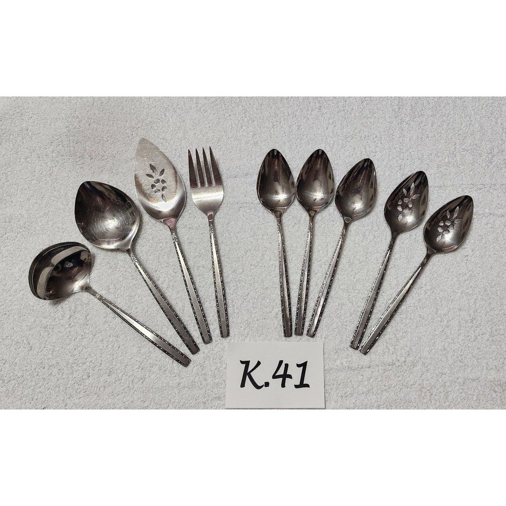 K.041- Oneida Via Roma Serving pieces (lot of 9) USED